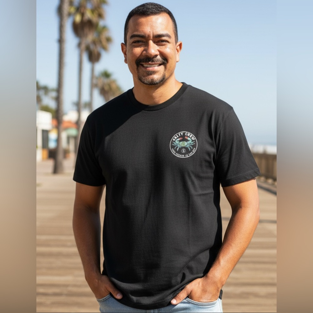 Salty Crew Black Short Sleeve Tee Size XL